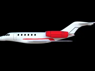 private jet Low-poly 3D model