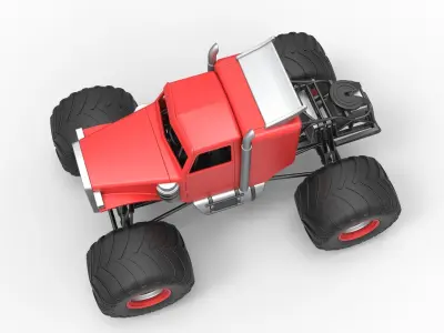Monster Tow Truck Scale 1 to 25 3D print model