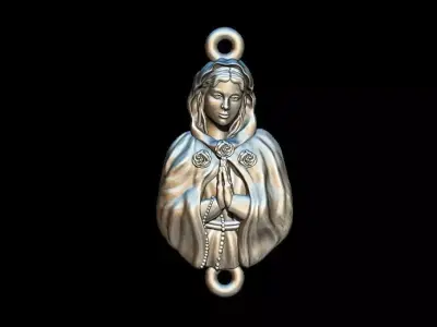 Mystical rose pendant 3D print model