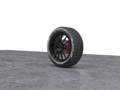 Pirelli Car Wheel 17R 3D Model 3D model