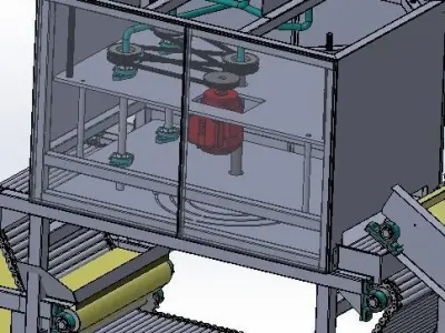 conveyor air flow for industry 3D model
