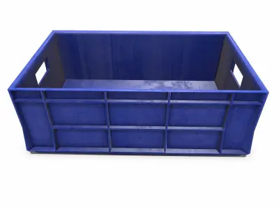 Old Plastic Crate Low-poly PBR Low-poly 3D model