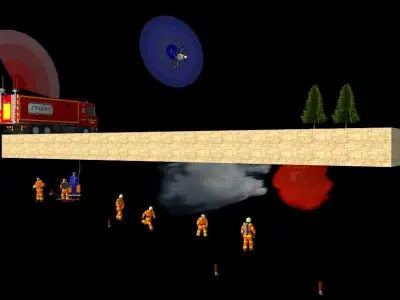 Explosion undeground rescue command communication Free 3D model