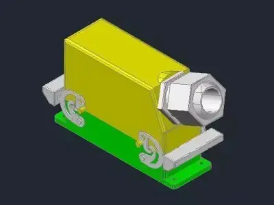 16 pin HT connector Free 3D model