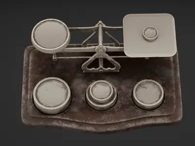 Balancing Scale Low-poly 3D model