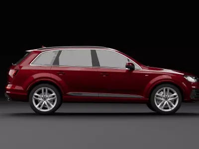 Audi Q7 Tfsi e Red Burgundy Dark 3D model
