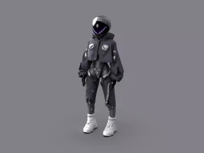 Night City Character Resident 3D model shop