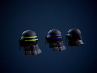 Police Helmet - MSA TC3 French Police  Low-poly 3D model