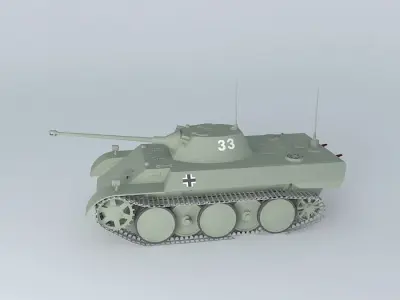 VK1602 Leopard Reconnaisance Tank 3D model