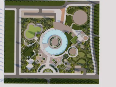 park-public park-Private Park Landscape Urban 3D model get