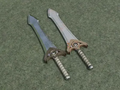 The Gem Stone Sword Low-poly 3D model