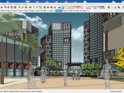Sketchup Commercial Complex B6 3D model