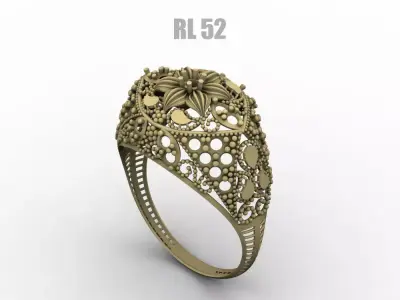 RL 51 TO 100 STONE RINGS COMPETE LOT 3D print model