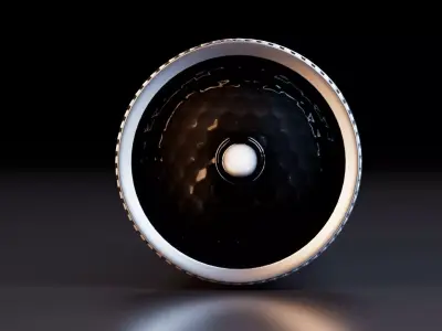 Realistic Vintage Flashlight Low-poly 3D model