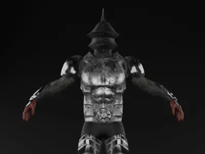 Low Poly Knight man in armor Free low-poly 3D model