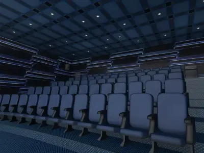 Modern Cinema Hall 04 Low-poly 3D model