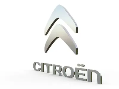 citroen logo 3D model by 3dlogoman