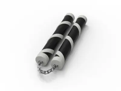 Nunchaku Fighting Sticks 3D model
