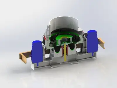 BARMAC Vertical shaft impact VSI crushers 3D model