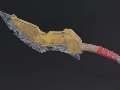 Knife Game Ready Low - Poly 3d Model Low-poly 3D model