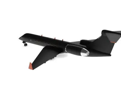 Regional Aircraft Low-poly 3D model
