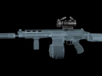 Red Dot Reflex Sight Aimpoint PRO  Low-poly 3D model