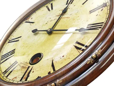 Old wall clock 3D model