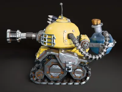 Stylized Tank 2 Low-poly 3D model