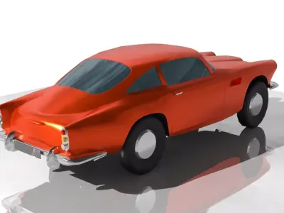 Car Classic Racing 007 Low-poly 3D model