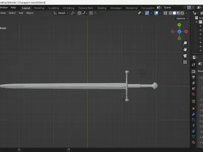 sword Free low-poly 3D model 6
