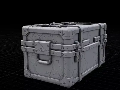 Game Ready Loot Crate 3D Model Industrial Bg Scene Low-poly 3D model