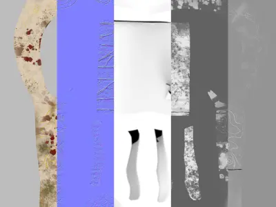 Weapon -  Aquila Hak  PRB Model Free low-poly 3D model