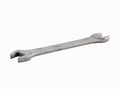 Old Steel Wrench 01 Low-poly 3D model