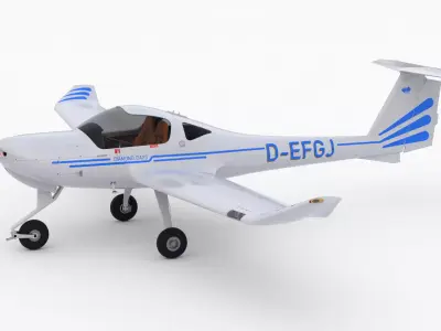 Aircraft Diamond DA20 EFGJ Low-poly 3D model
