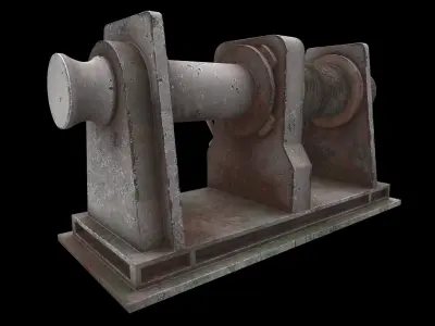mooring winch 3D model