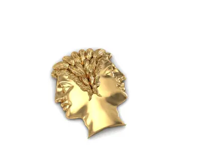 Janus PArt For Ring ANd Pendant 3D print model