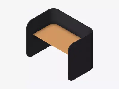 Booth - Simplicity - Type 1 - Medium Low-poly 3D model