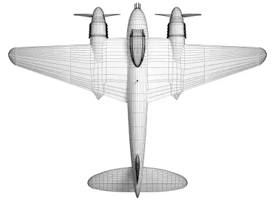 De Havilland Mosquito Low-poly 3D model purchase