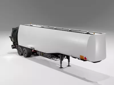 Airport Fueltruck Trailer Low-poly 3D model