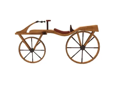 Draisine Bike Low-poly 3D model