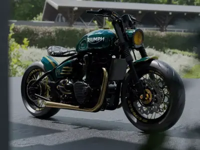 Modern Retro Cafe Racer 3D model