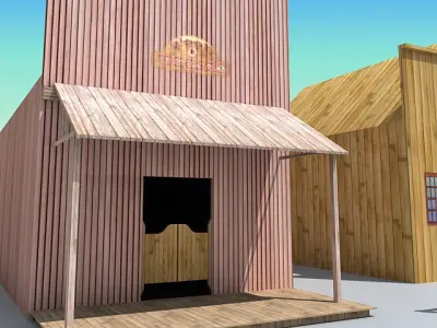 Old Western Town 3D model