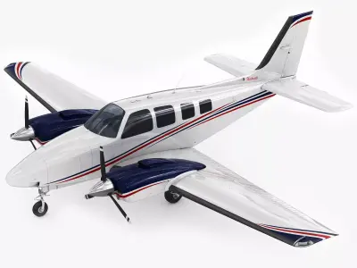 Beechcraft Baron G58 3D model purchase