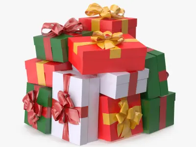 Present Gift Boxes 3D model