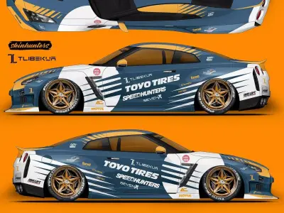 GTR 3D nissan gt-r wrap design 3D model
