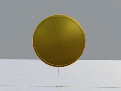gold sporten sheild Low-poly 3D model