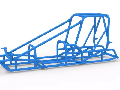 Frame of Dirt Silver Crown Champ car Scale 1 to 25 3D print model