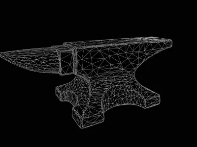 Blacksmith Anvil Heavy Use Low-poly 3D model