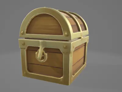 Fantasy Treasure Chest - 3D Model for Games and Renders Low-poly 3D model