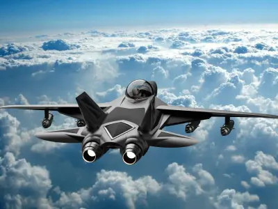 Military Jet Concept 3D model